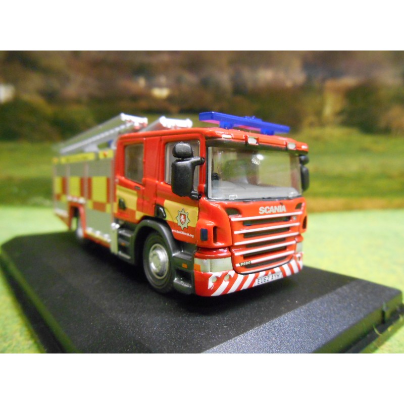 OXFORD 1/76 SCANIA FIRE ENGINE PUMP & LADDER KENT FIRE ...