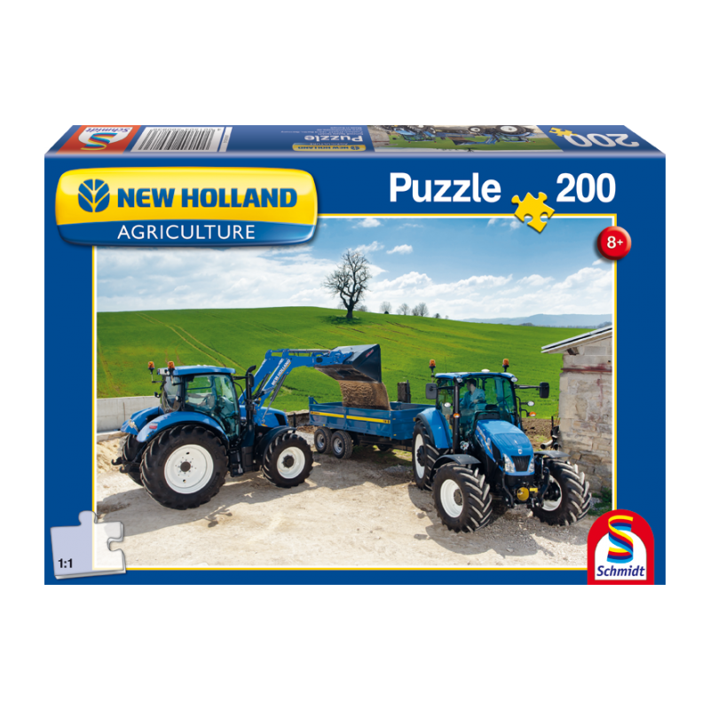 SCHMIDT NEW HOLLAND TRACTORS T6AC & T5EC 200 PIECE JIGSAW PUZZLE