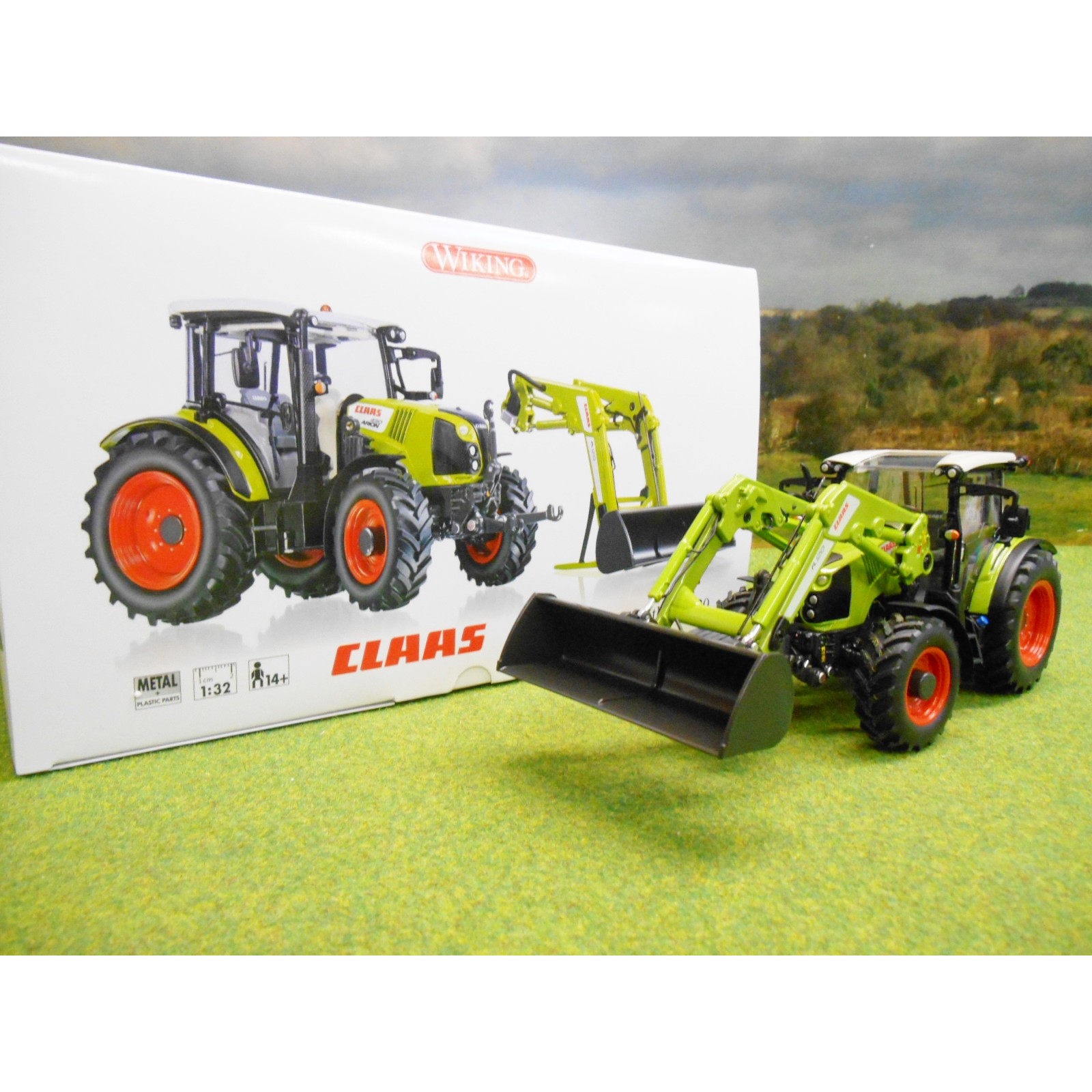 WIKING tracteur miniature Claas Arion 430à chargeuse sur roues zinc 1:32  vert - Cdiscount Jeux - Jouets