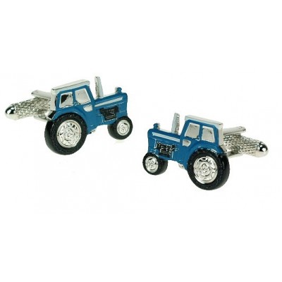 BLUE FORD TRACTOR CUFFLINKS IN GIFT BOX