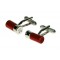 RED SHOTGUN CARTRIDGE CUFFLINKS IN GIFT BOX