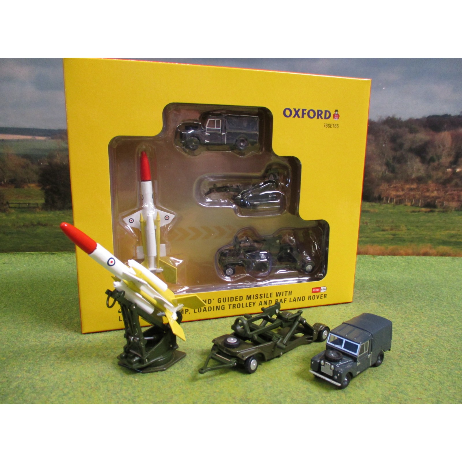 OXFORD 1 76 BRISTOL BLOODHOUND MISSILE SET WITH LAND ROVER One32