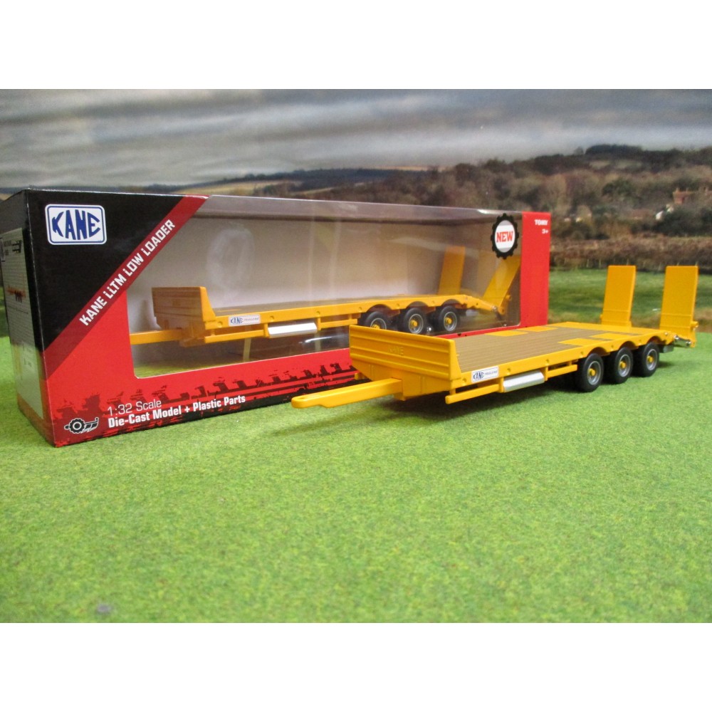 Britains Kane Yellow Lltm Triaxle Low Loader Trailer One Farm Toys And Models