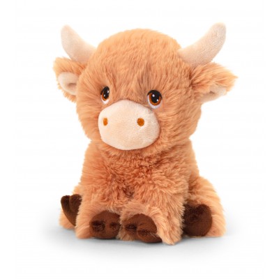 KEELCO SOFT TOY SHAGGY COW 25CM BY KEEL TOYS