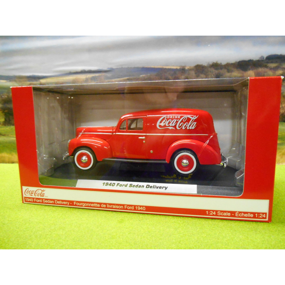 OFFICIAL COCA COLA DIECAST 1940 FORD SEDAN COKE DELIVERY VAN 1:24 ...