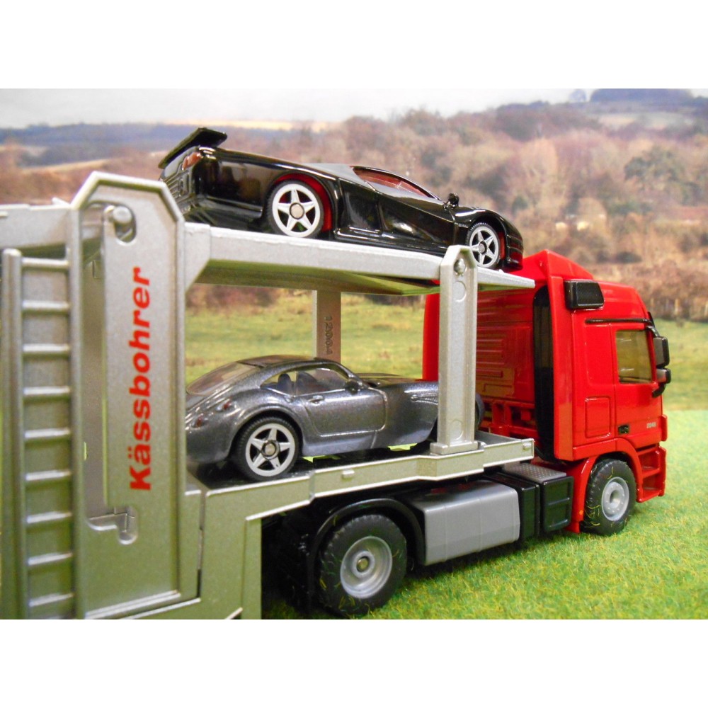 SIKU 1:50 MERCEDES ACTROS CAR TRANSPORTER LORRY WITH 2 CARS - One32 ...