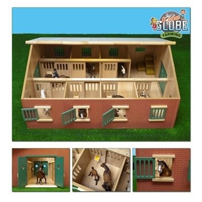 KIDS GLOBE 1:24 LARGE HORSE STABLE FOR SCHLEICH & BULLYLAND 