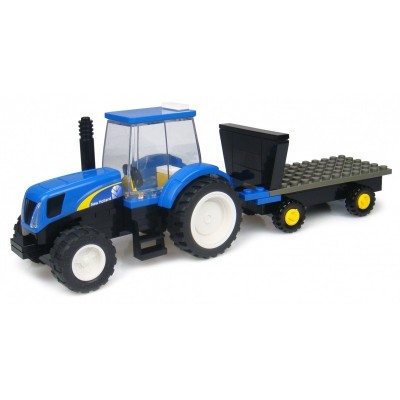 NEW HOLLAND TRACTOR WITH TRAILER BUILDING BLOCK KIT