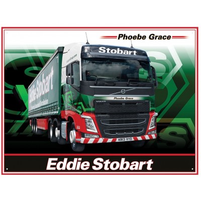 OFFICIAL EDDIE STOBART PHOEBE GRACE VOLVO FH4 METAL WALL SIGN 41 x 30CM